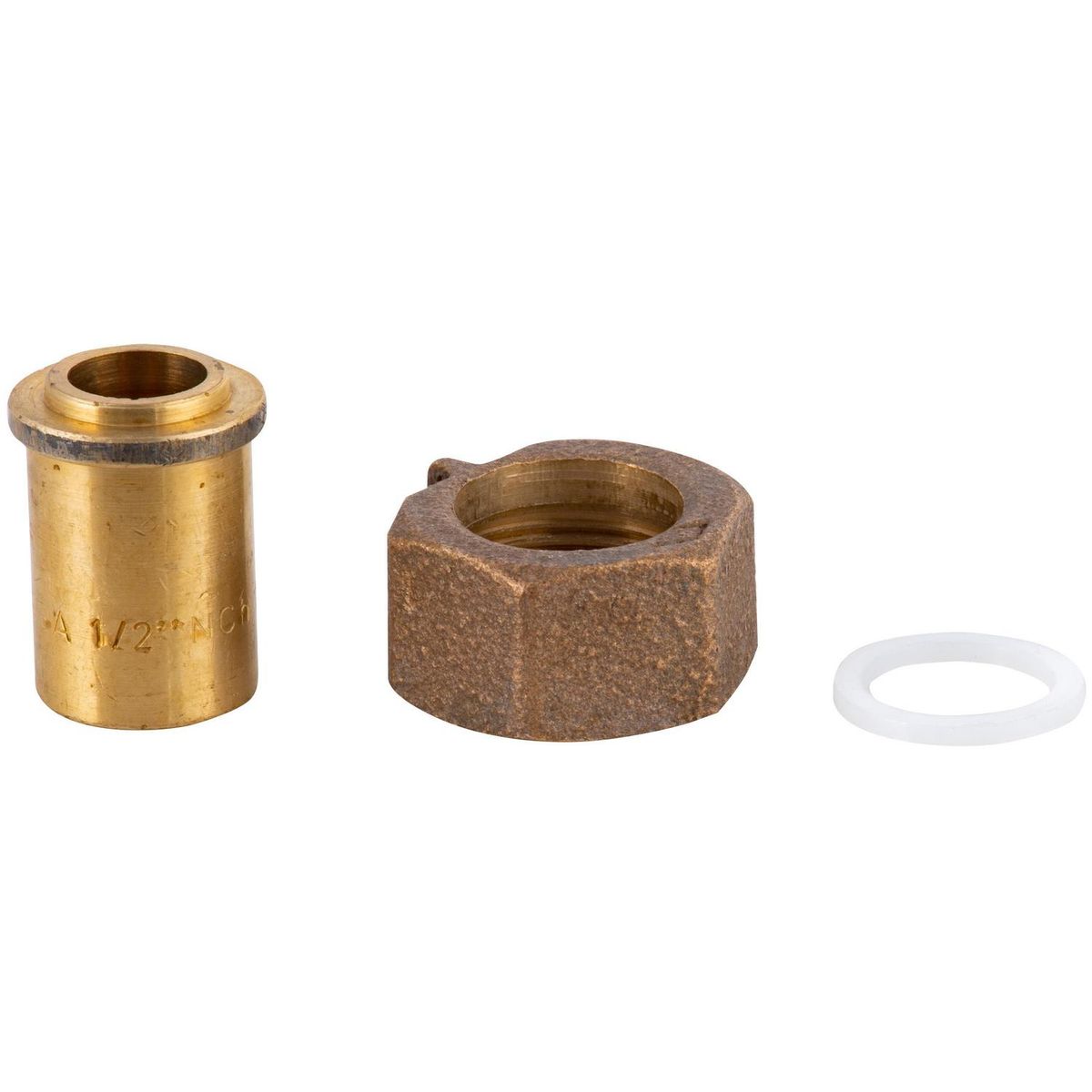 NIBSA - Conjunto pitón con tuerca 1/2"x3/4" bronce