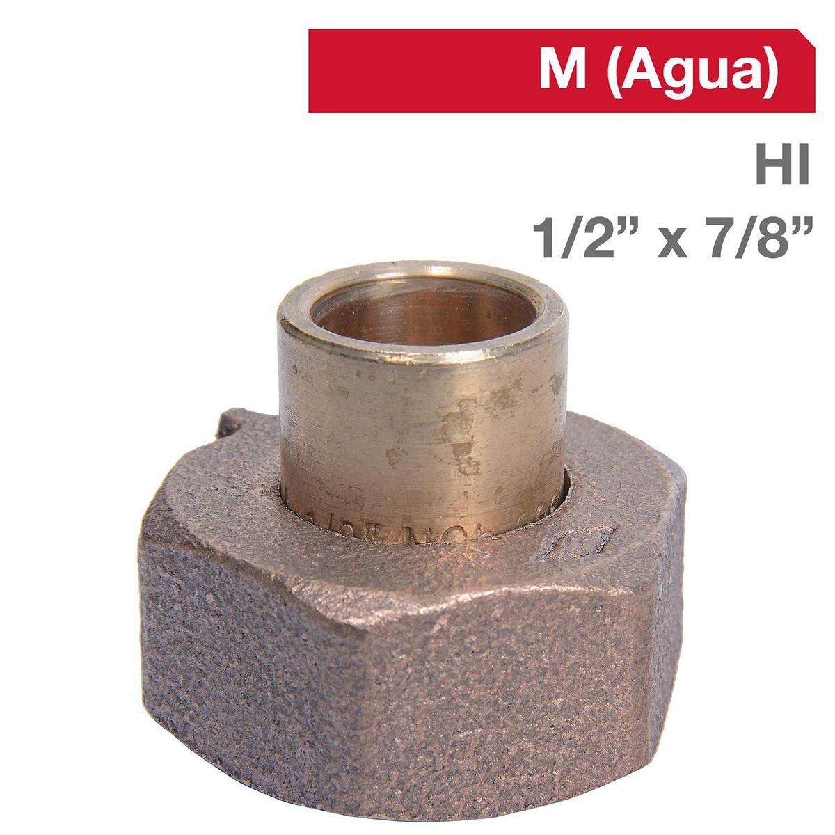 NIBSA - Conjunto pitón con tuerca 1/2"x7/8" bronce