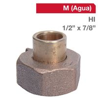 Conjunto Pitón Con Tuerca 1/ 2""X7/ 8"" Para Conexión Tuberías