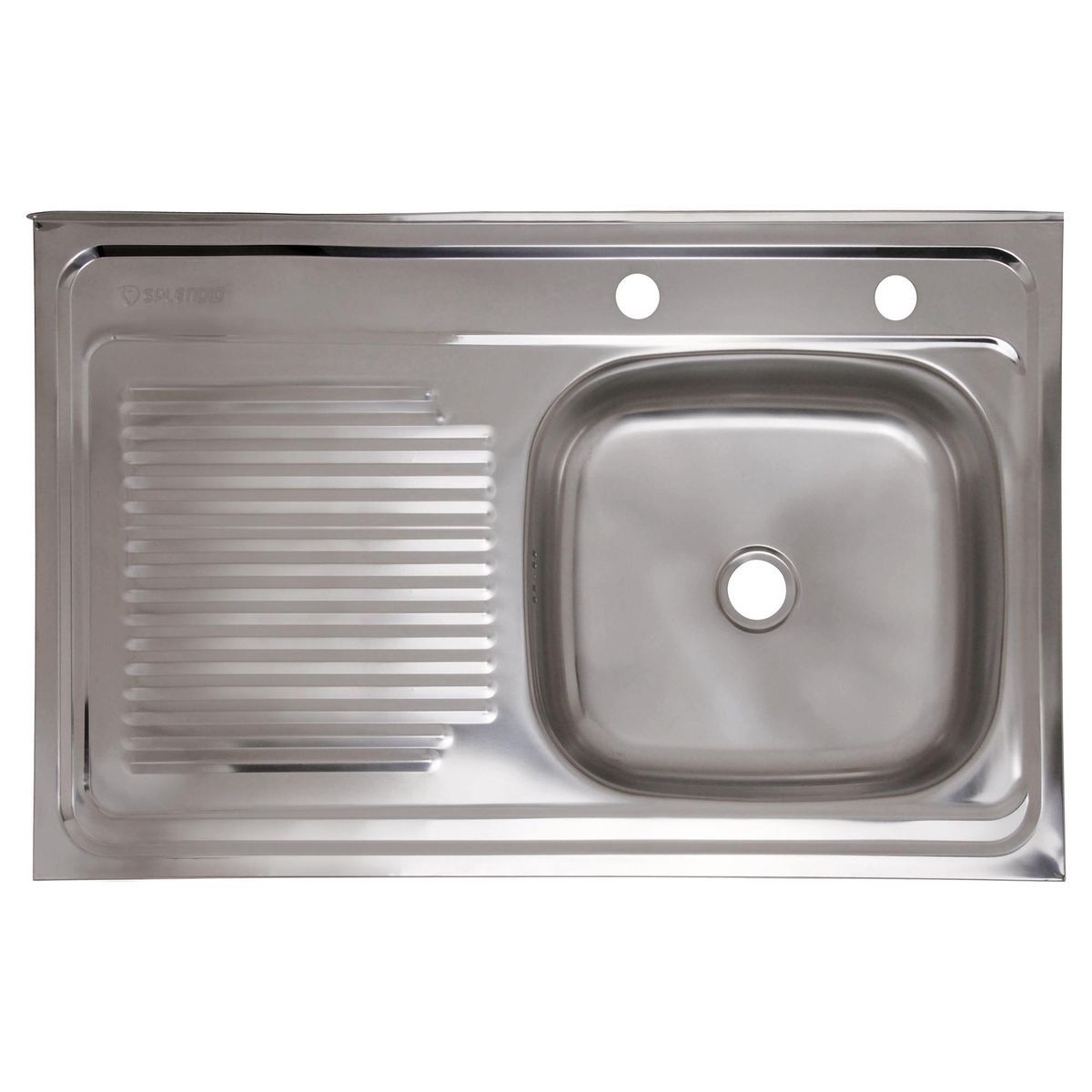 SPLENDID - Lavaplatos Sobreponer Izquierdo 1 Cubeta(s) 50x14.6x80 cm Acero inoxidable