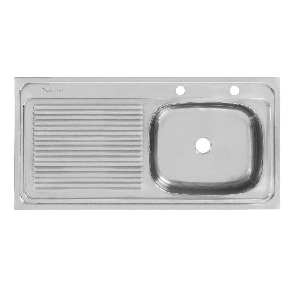 SPLENDID - Lavaplatos Sobreponer Izquierdo 1 Cubeta(s) 50x14.6x100 cm Acero inoxidable