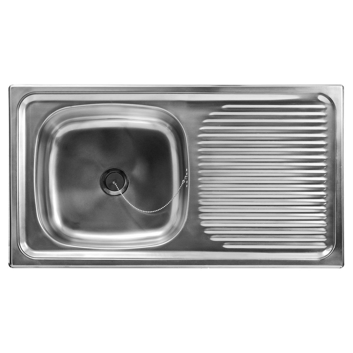 SPLENDID - Lavaplatos Empotrado Reversible Derecho 1 Cubeta(s) 43.5x14.6x80 cm Acero inoxidable