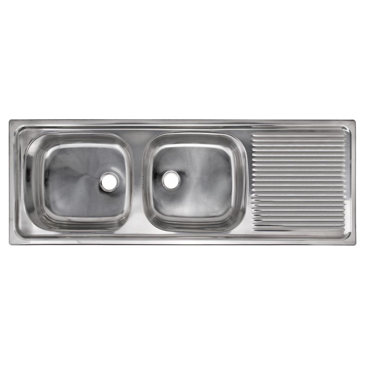 SPLENDID - Lavaplatos Empotrado Reversible 2 Cubeta(s) 43.5x14.6x123.5 cm Acero inoxidable
