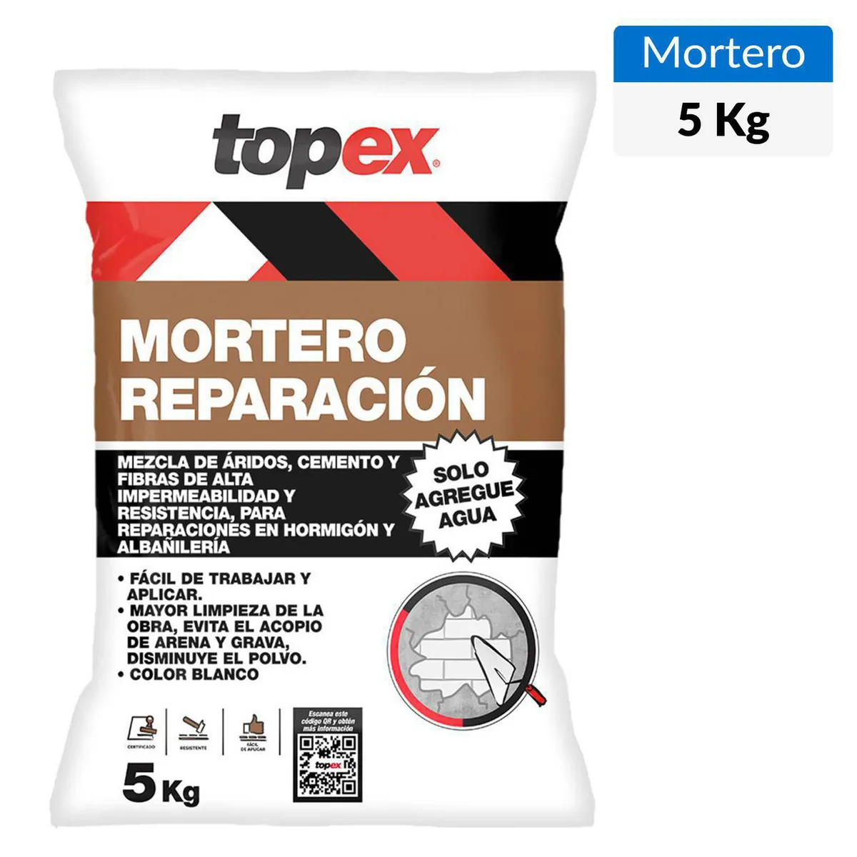 TOPEX - Bolsa 5 kg Mortero de reparación