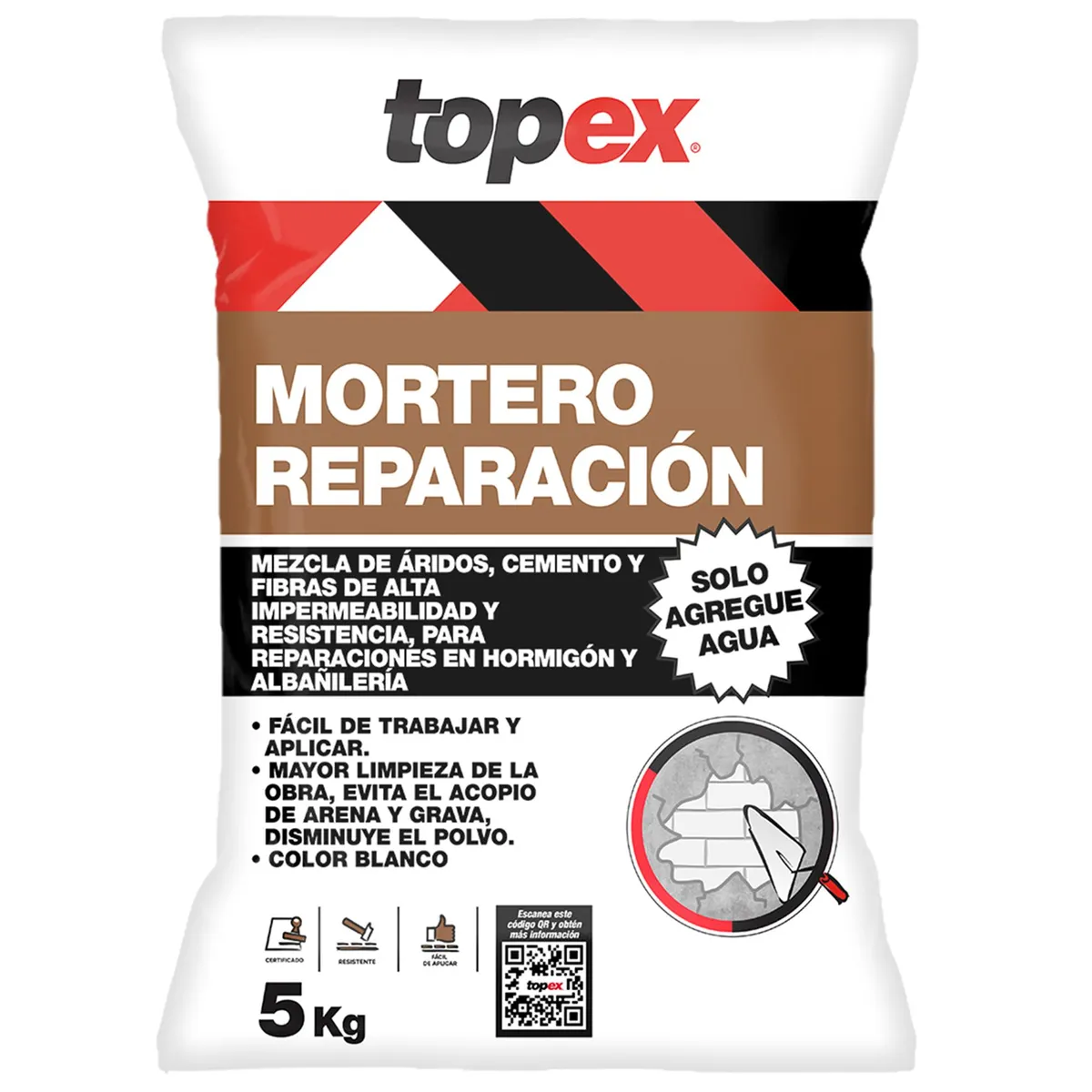 TOPEX - Bolsa 5 kg Mortero de reparación