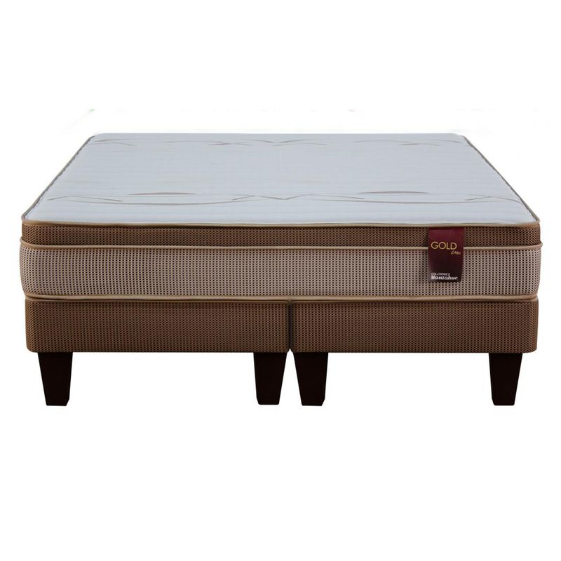 MANTAHUE - Cama Americana  King Gris/blanco