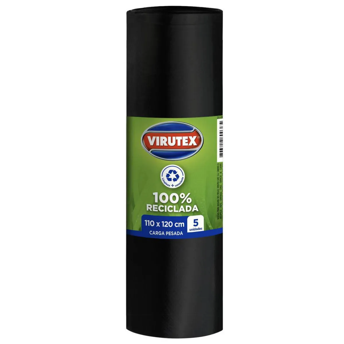 VIRUTEX - Bolsa de Basura Carga Pesada 110x120 cm 200 Litros 5 unidad(es)
