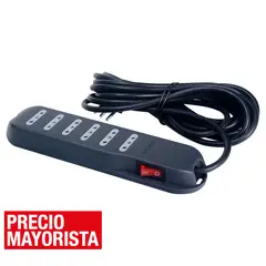 BTICINO - Alargador Múltiple con Led 6 Toma(s) 5 m Grafito