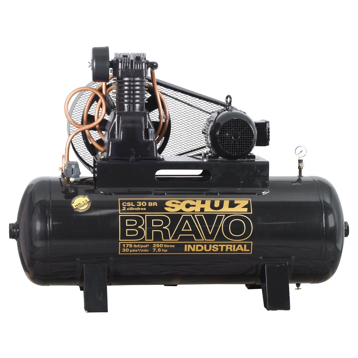 SCHULZ - Compresor de Aire 7.5 HP 350 Litros Bravo 30