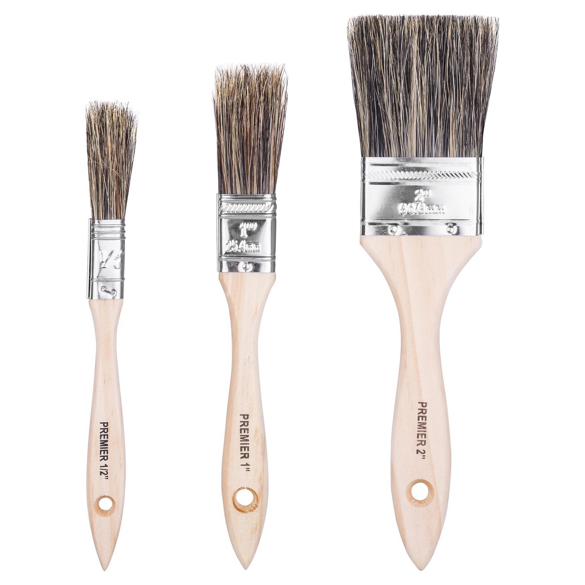 PREMIER - Set de brochas multipropósito 1/2"-1"-2" 3 unidades