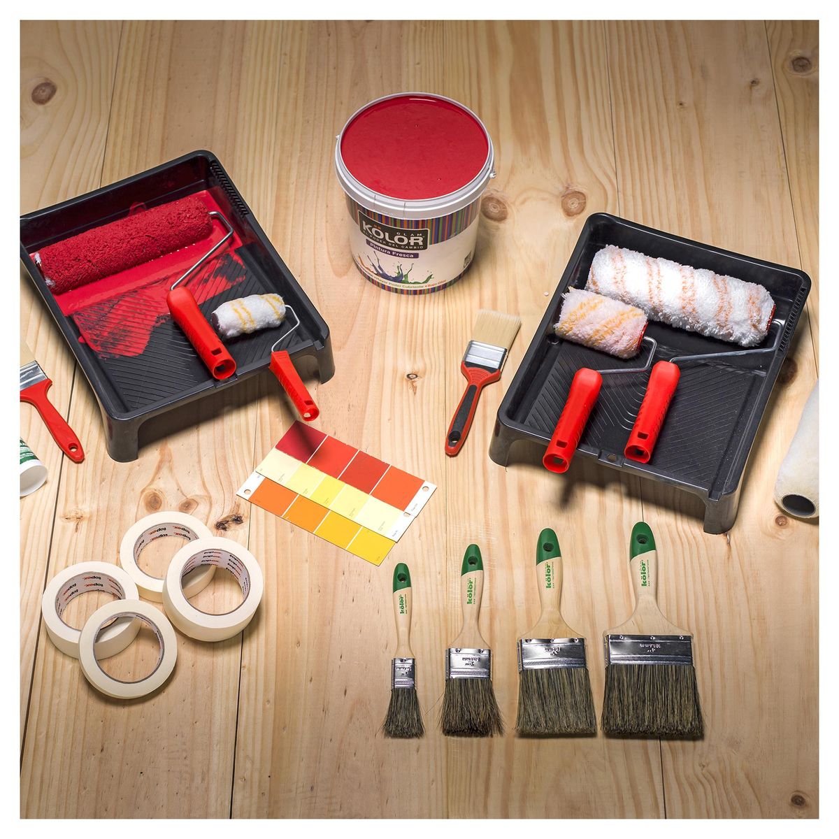 KOLOR - Brocha Kolor Profesional Para Esmalte Y 4 Pulgadas