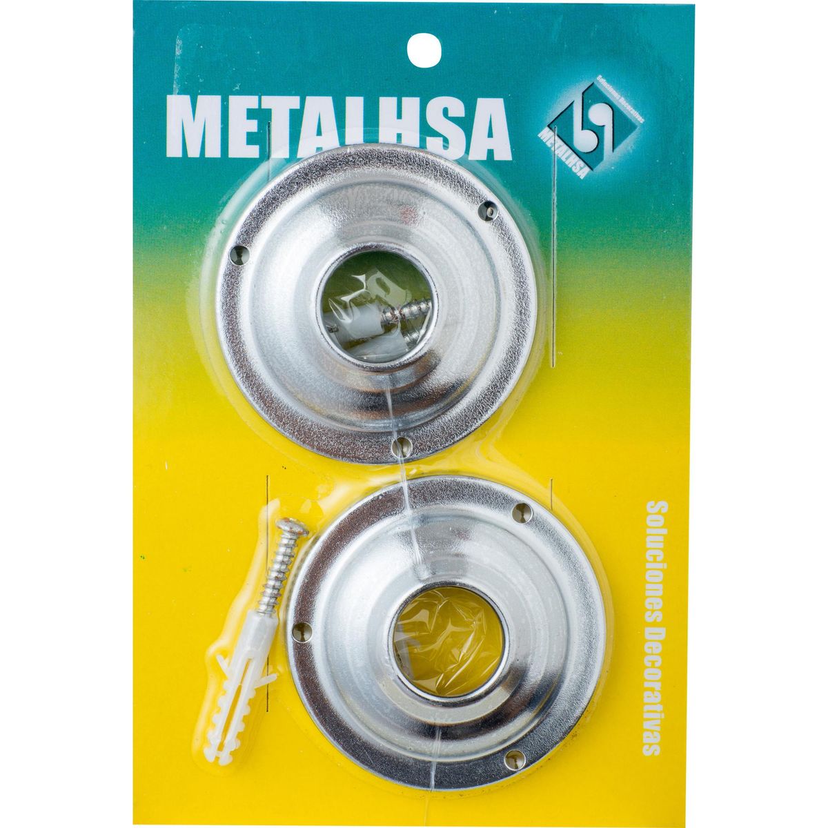 CASA BONITA - Set de flanches para barra 19 mm 2 piezas metal