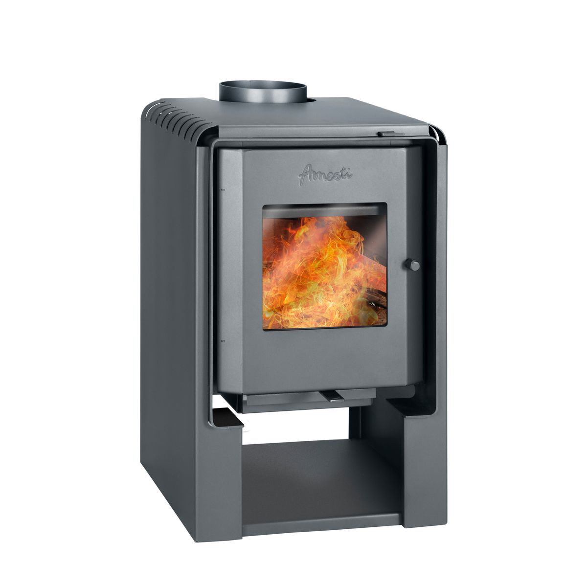 AMESTI - Estufa Leña Scantek 360 Gris Charcoal