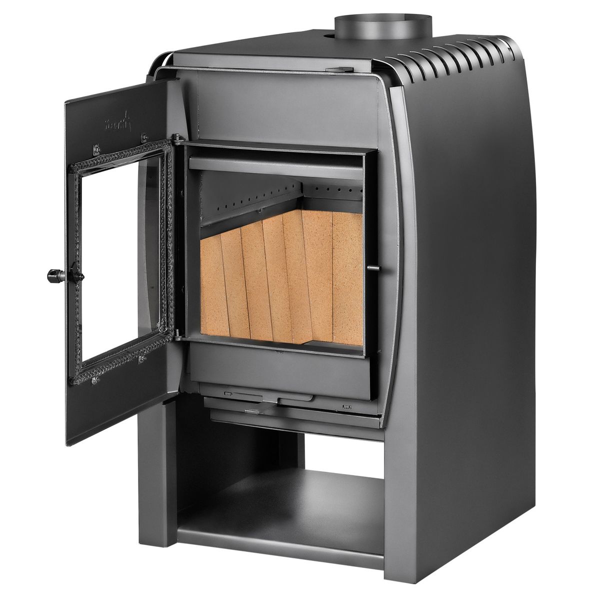 AMESTI - Estufa Leña Nordic 450 Gris Charcoal