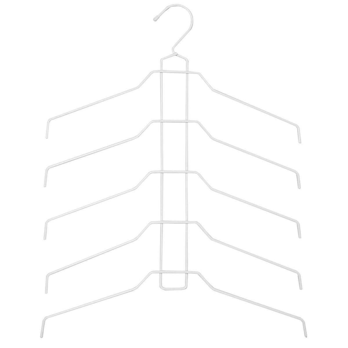 CASA BONITA - Colgador para blusas y camisas plástico blanco