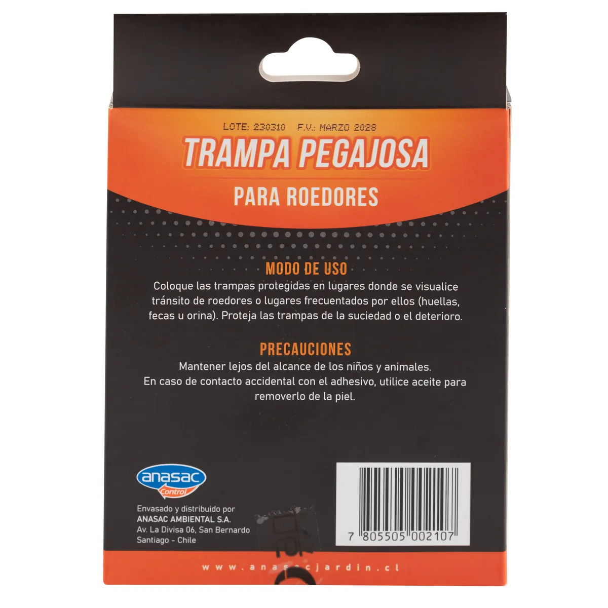ANASAC - Trampa para Roedores Pegajosa