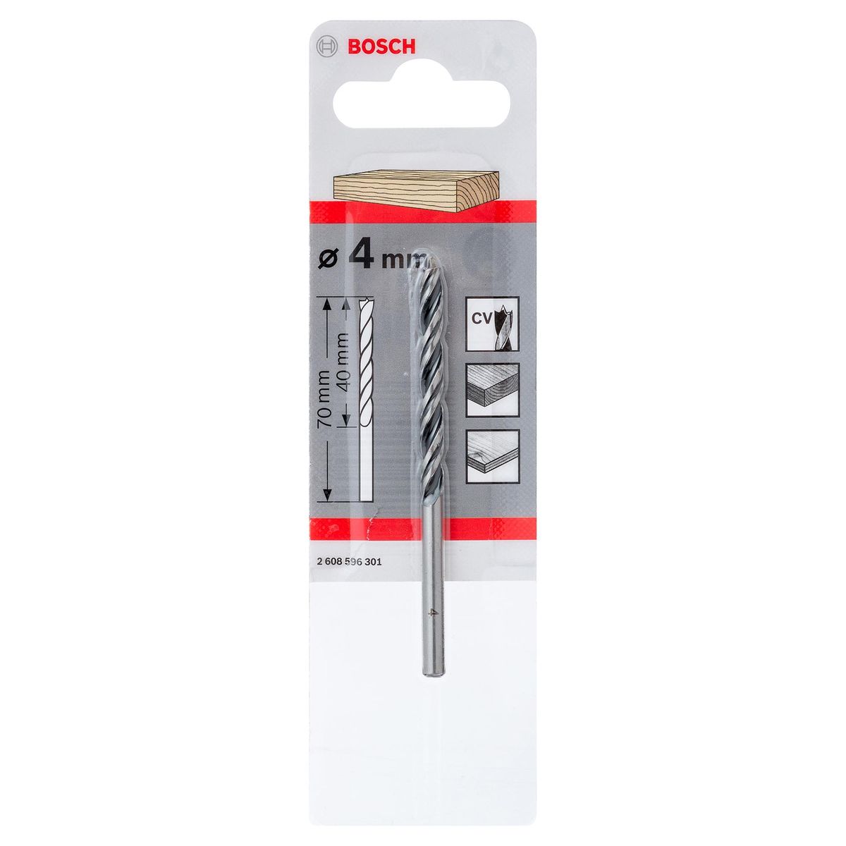 BOSCH - Broca para madera centradora 4 mm
