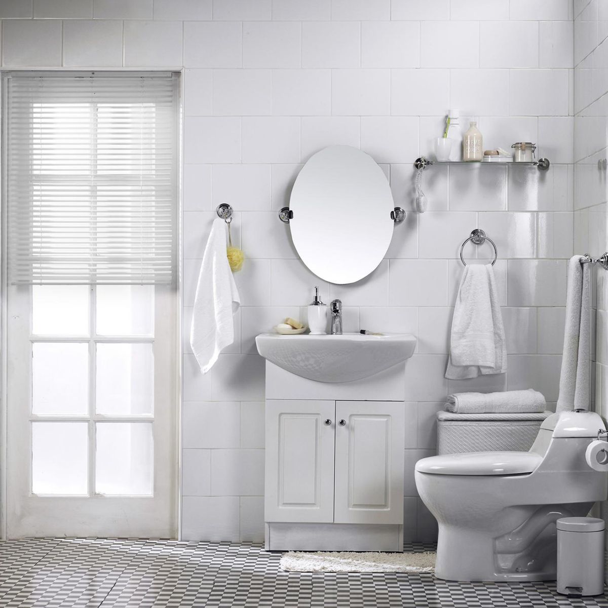 SENSI DACQUA - Kit Accesorios Murales Baño Espejo Satinado 5 Piezas