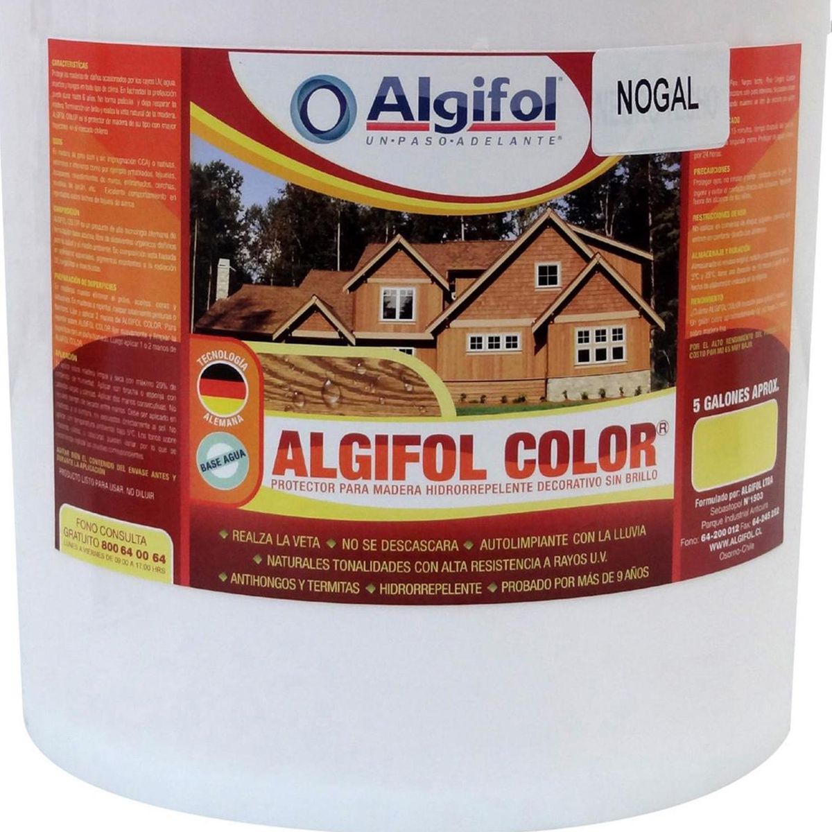 ALGIFOL - Protector de Madera Mate 20 l Nogal