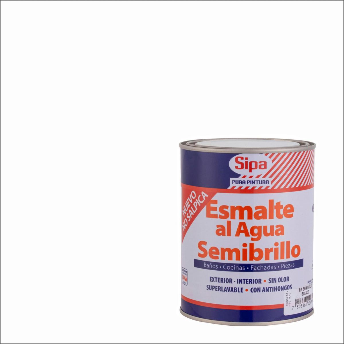 SIPA - Esmalte al Agua Tarro 0.25 galón(es) Semibrillante Blanco 