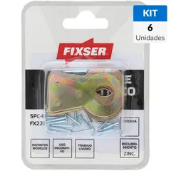FIXSER - Soporte multiuso 23x40 mm 6 unidades con clavos