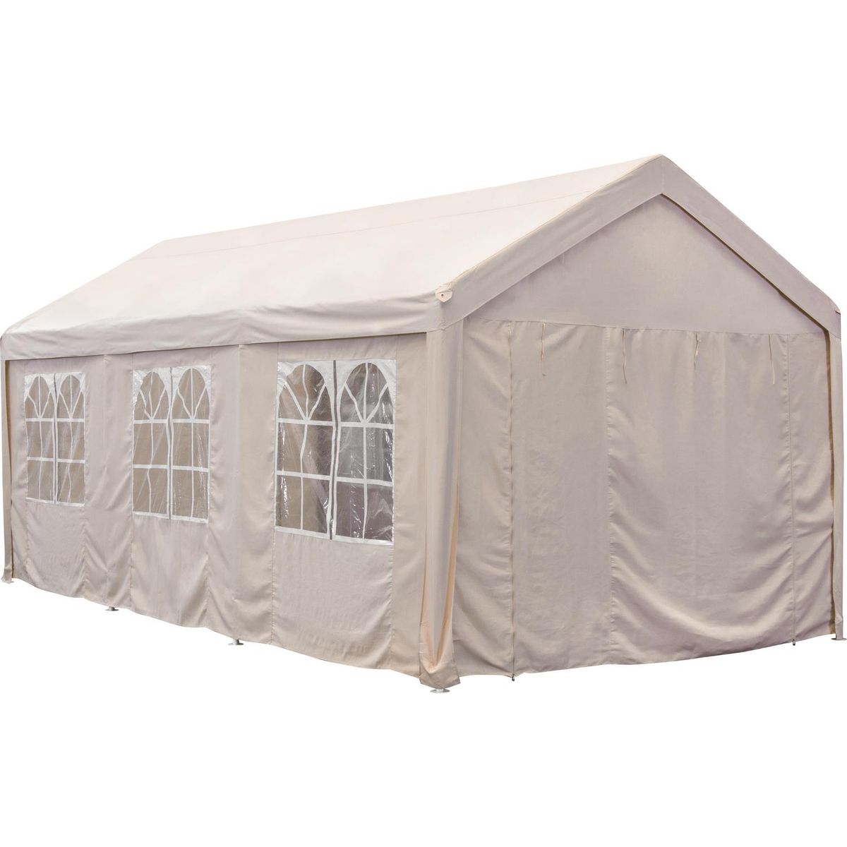 JUST HOME COLLECTION - Toldo Con Cortinas para Eventos Beige Poliéster 400x800x280 cm