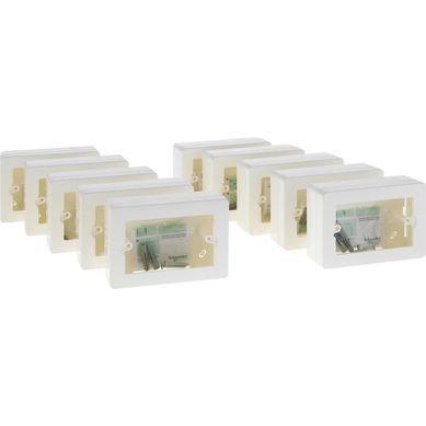 Set de cajas de distribucin sobrepuestas 12x8,5 cm 10 unidades