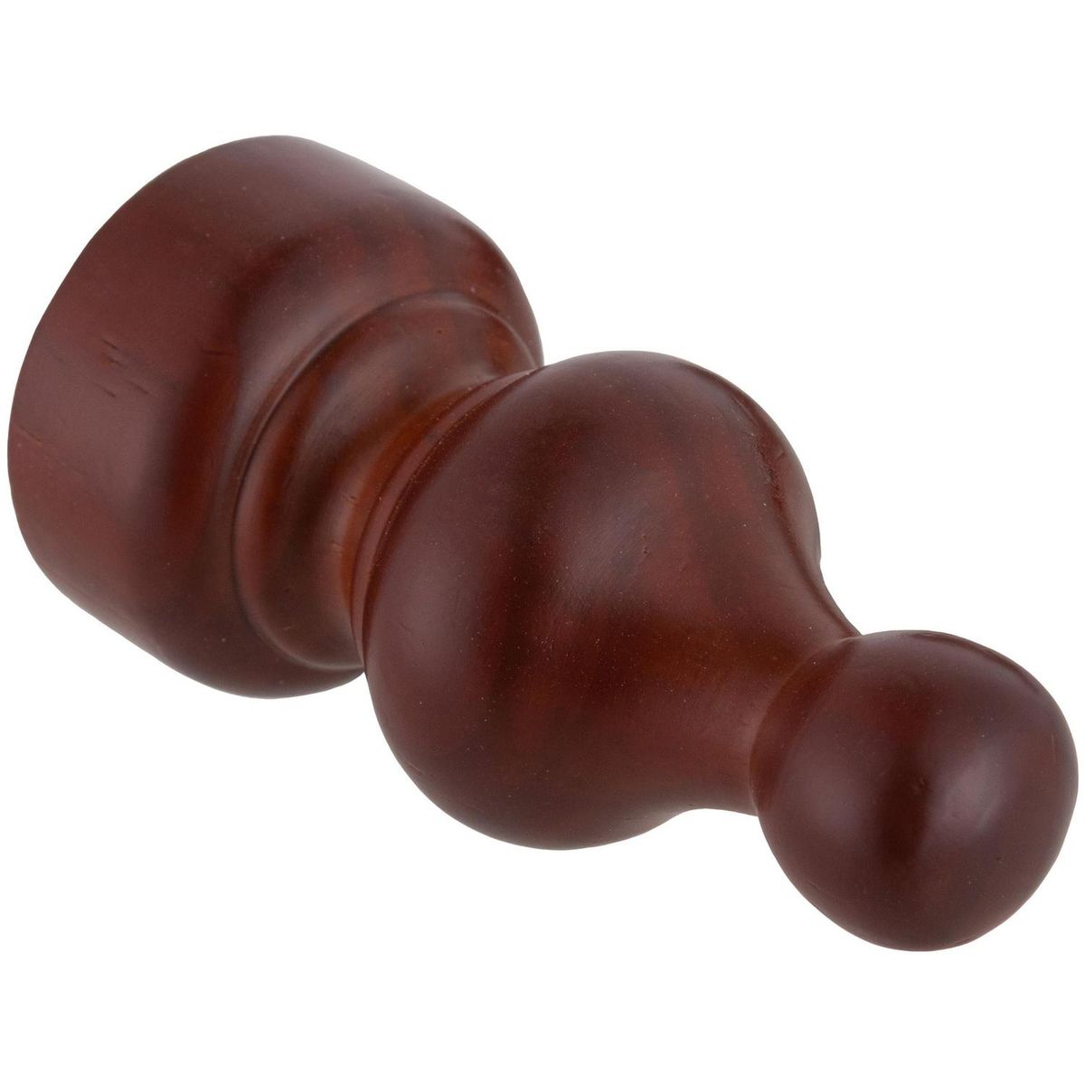 JUST HOME COLLECTION - Set de terminales para barra de cortina 28 mm 2 unidades chocolate
