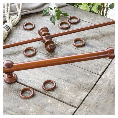 Imagen 2 del producto Set De Soportes Para Barra De Cortina 28 Mm 2 Unidades Chocolate