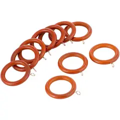 JUST HOME COLLECTION - Set de argollas para cortina 28 mm 10 unidades chocolate