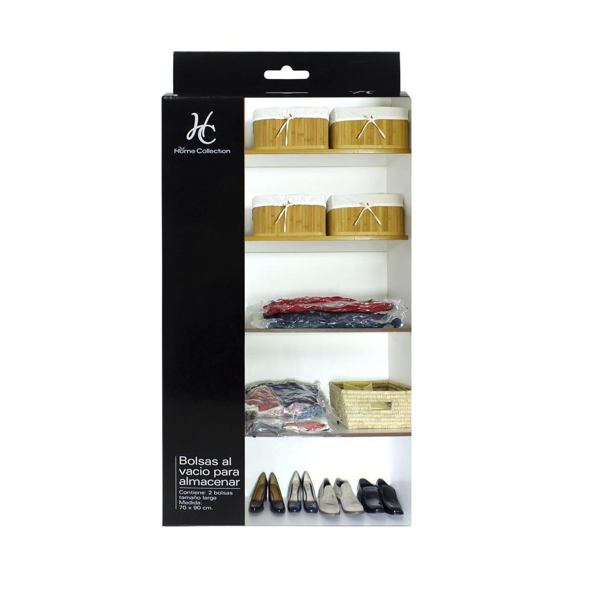 JUST HOME COLLECTION - Set 2 Bolsas Almacenaje al Vacío 70x70x90 cm Transparente