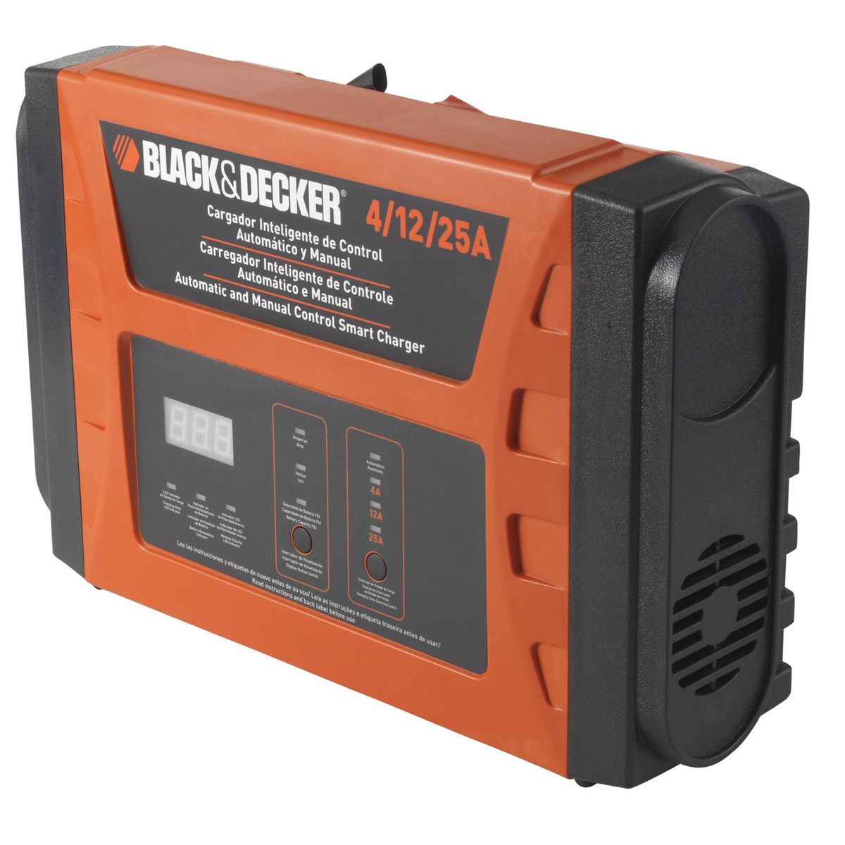 BLACK+DECKER - Cargador de Batería 12V 4/12/25 A
