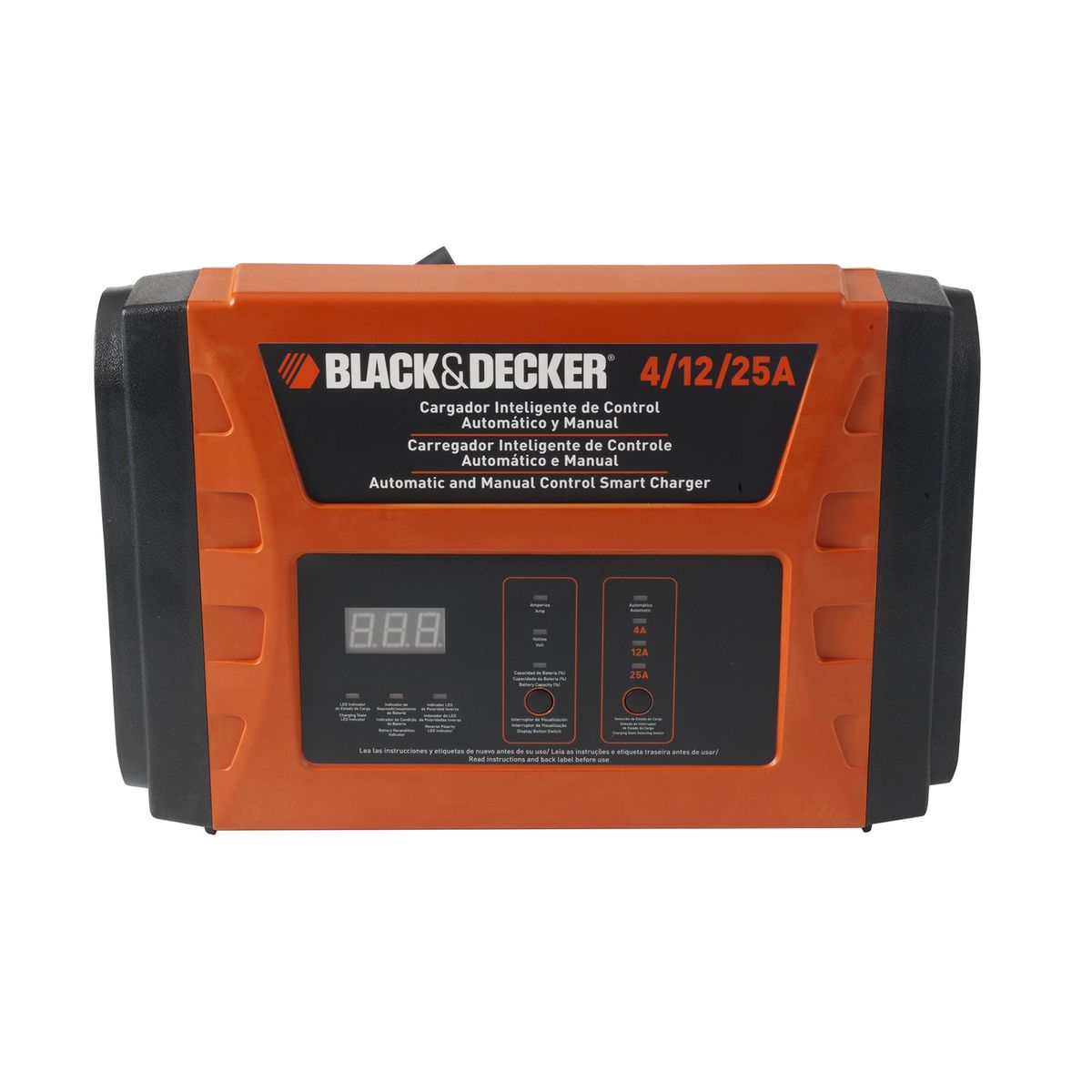 BLACK+DECKER - Cargador de Batería 12V 4/12/25 A