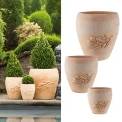JUST HOME COLLECTION - Set 3 maceteros Olive Redondo