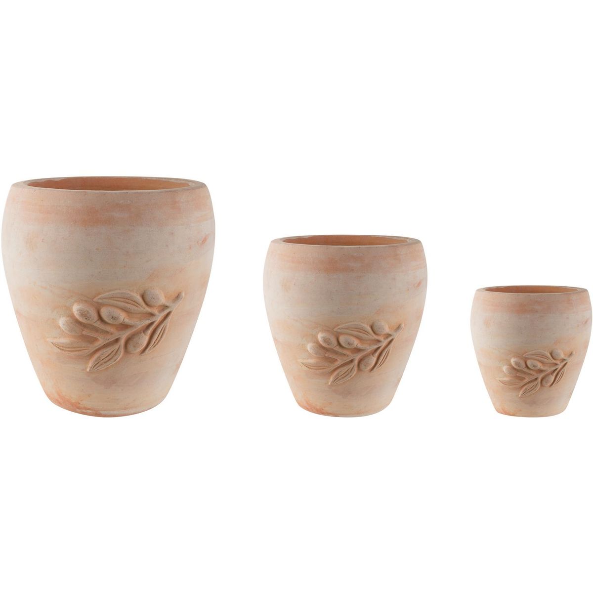 JUST HOME COLLECTION - Set 3 Maceteros Olive Redondo