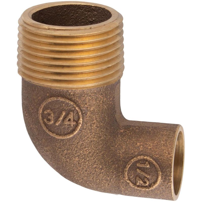 NIBSA - Codo Bronce SO/HE 1/2" x 3/4"  1u