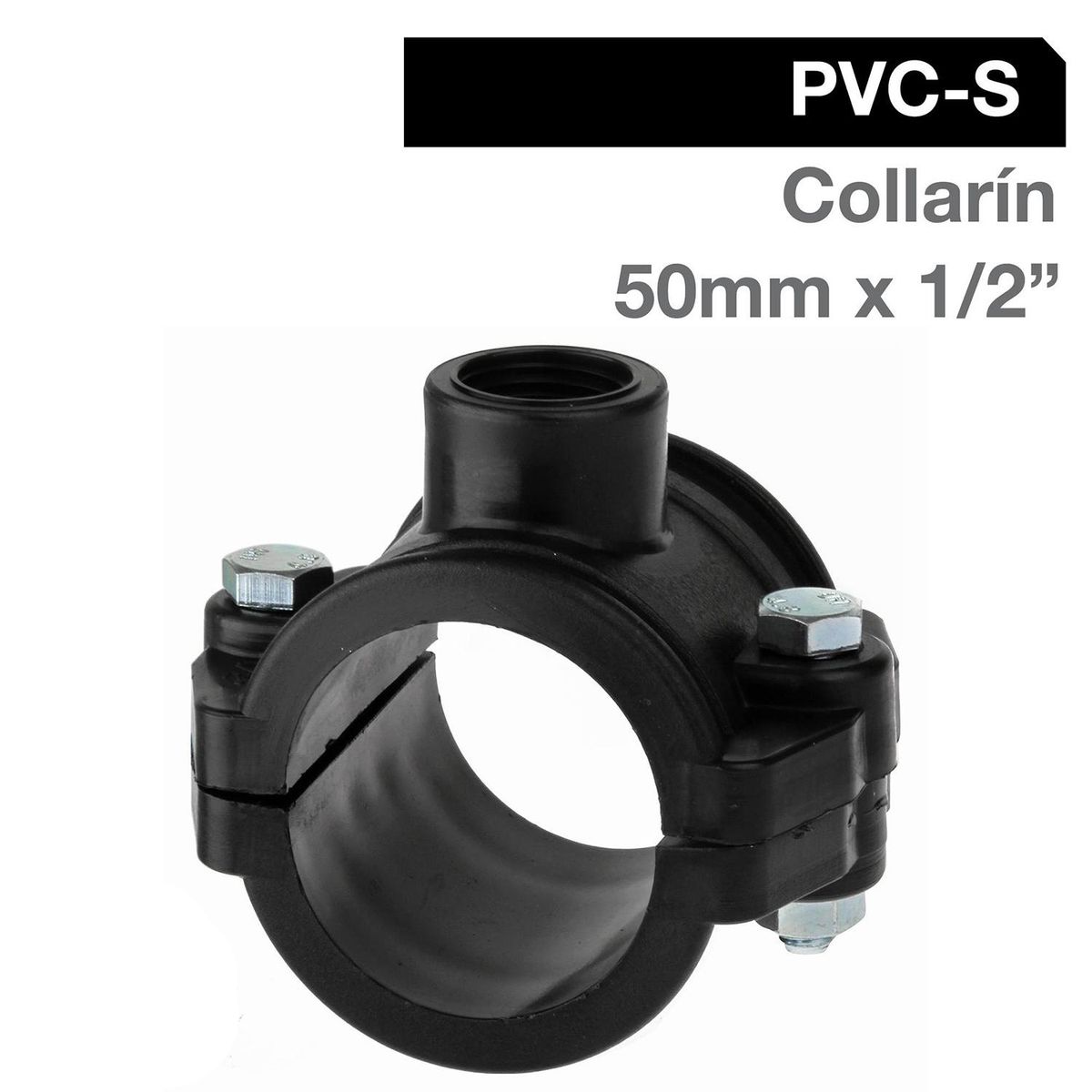 PALAPLAST - Collarín PVC-S 50mm x 1/2" Negro 1u