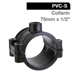 PALAPLAST - Collarín PVC-S 75mm x 1/2" Negro 1u