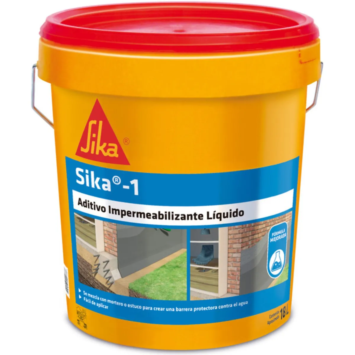 SIKA - Sika 1 Aditivo Impermeabilizante Líquido Tineta 18 l