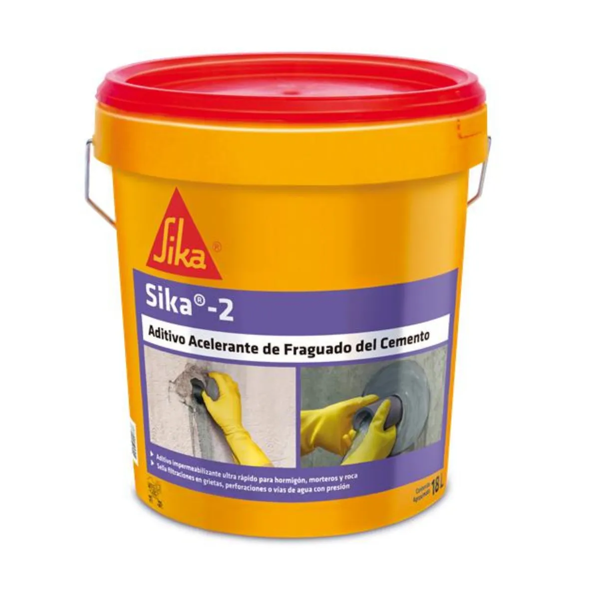 SIKA - Sika 2 Aditivo Acelerante de Fraguado del Cemento Tineta 18 l