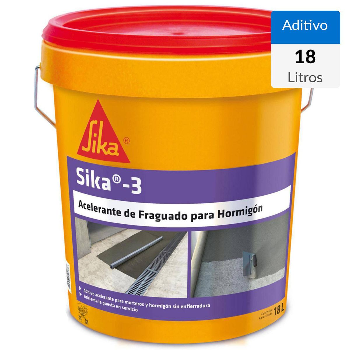 SIKA - Sika 3 Acelerante de Fraguado para Hormigón Tineta 18 l