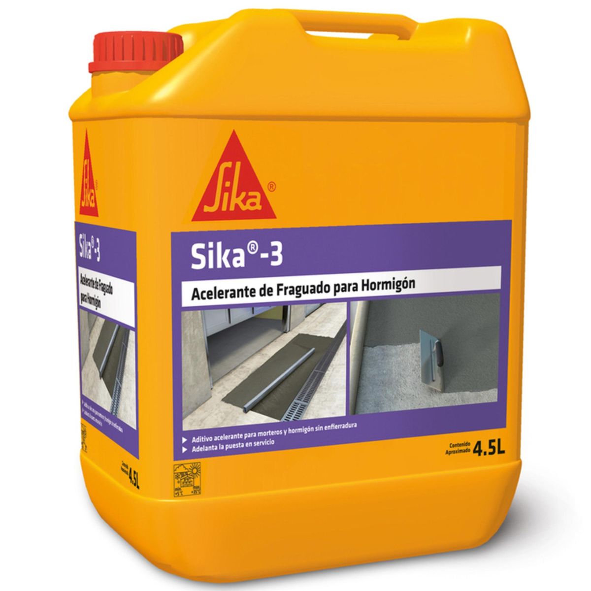 SIKA - Sika 3 Acelerante de Fraguado para Hormigón Bidon 4,5 l