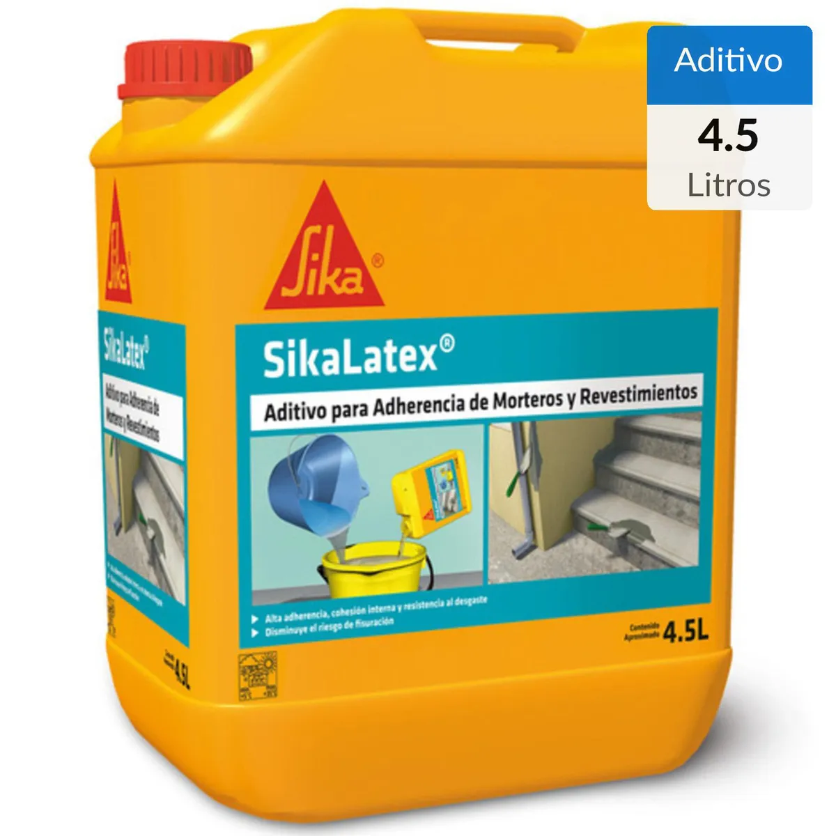 SIKA - Sika Latex Aditivo para Adherencia de Morteros y Revestimientos Bidon 4,5 l