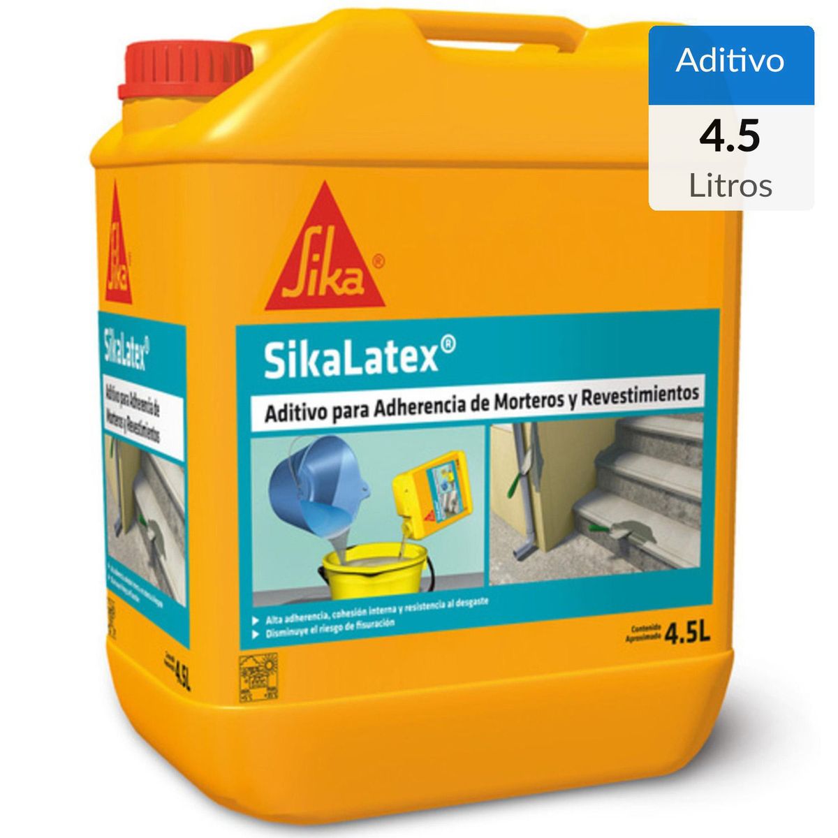 SIKA - Sika Latex Aditivo para Adherencia de Morteros y Revestimientos Bidon 4,5 l