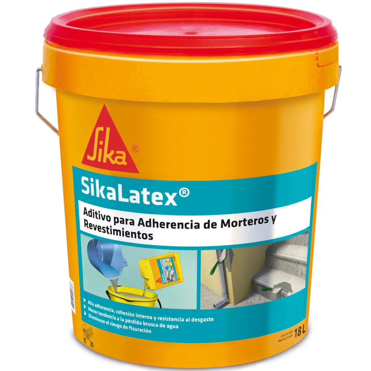 SIKA - Sika Latex Aditivo para Adherencia de Morteros y Revestimientos Tineta 18 l