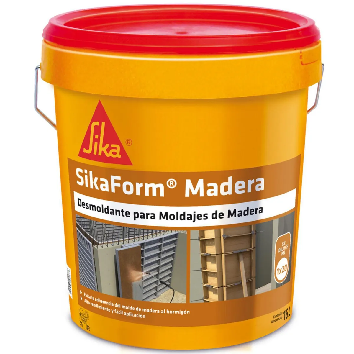 SIKA - Desmoldante Sikaform para Moldajes de Madera Tineta 16 l
