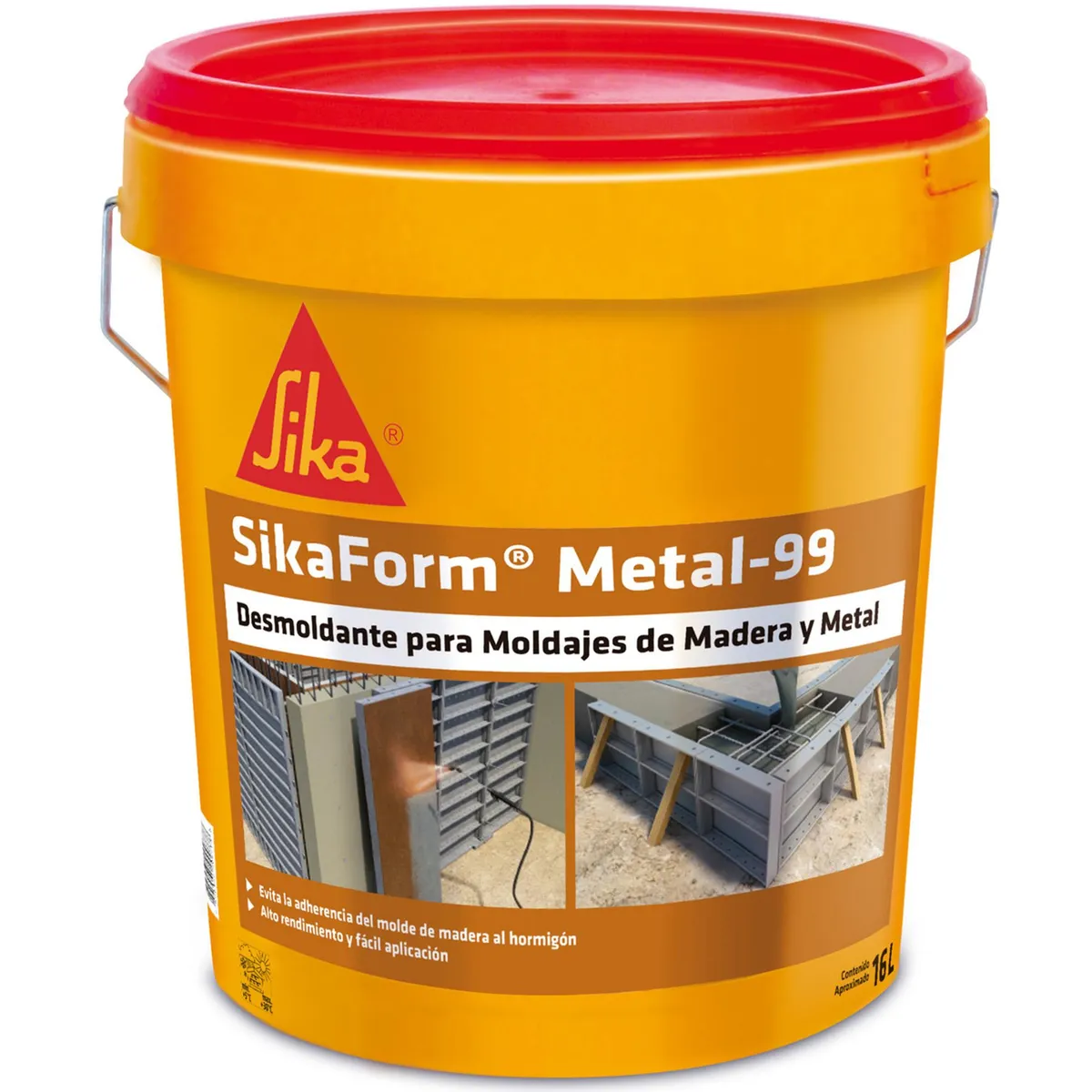 SIKA - Desmoldante Sikaform para Moldajes de Metal, Plásticos y Madera Tineta 16 l