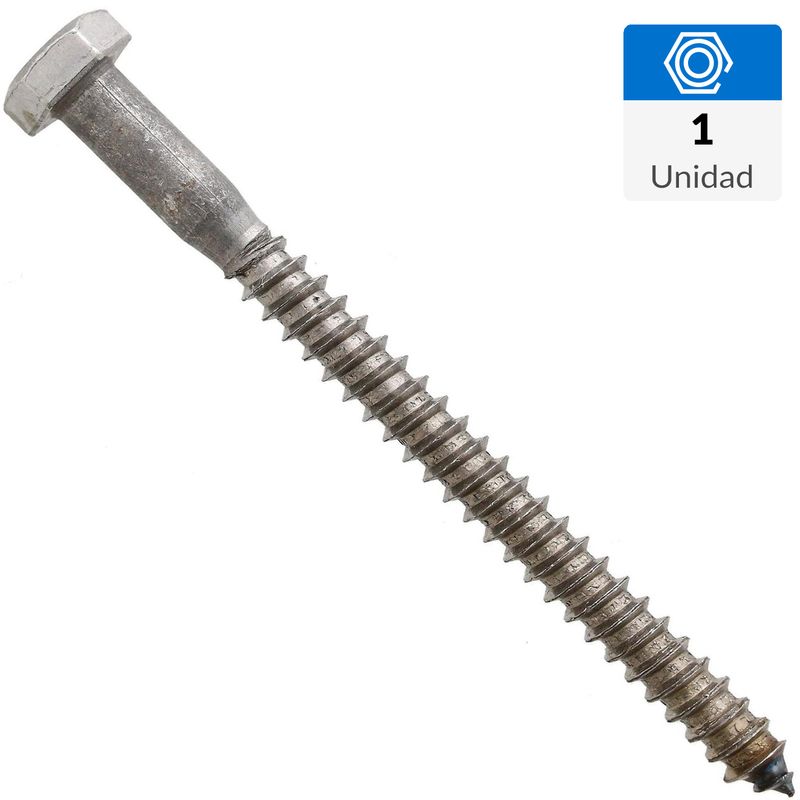 FIXSER - Tornillo Tirafondo Cabeza Hexagonal Madera 4 " 5/16 " 1 unidad(es)