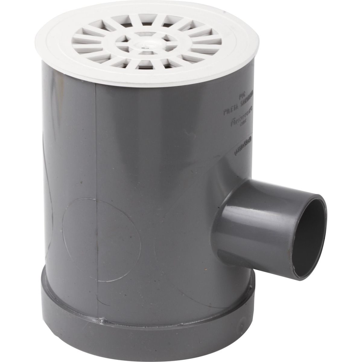 TIGRE - Pileta PVC 110mm x 50mm x 40mm Blanco/Gris