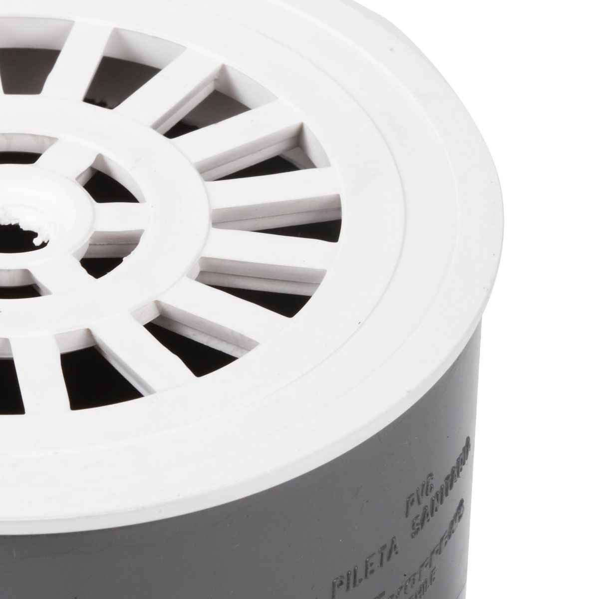 TIGRE - Pileta PVC 110mm x 50mm x 40mm Blanco/Gris